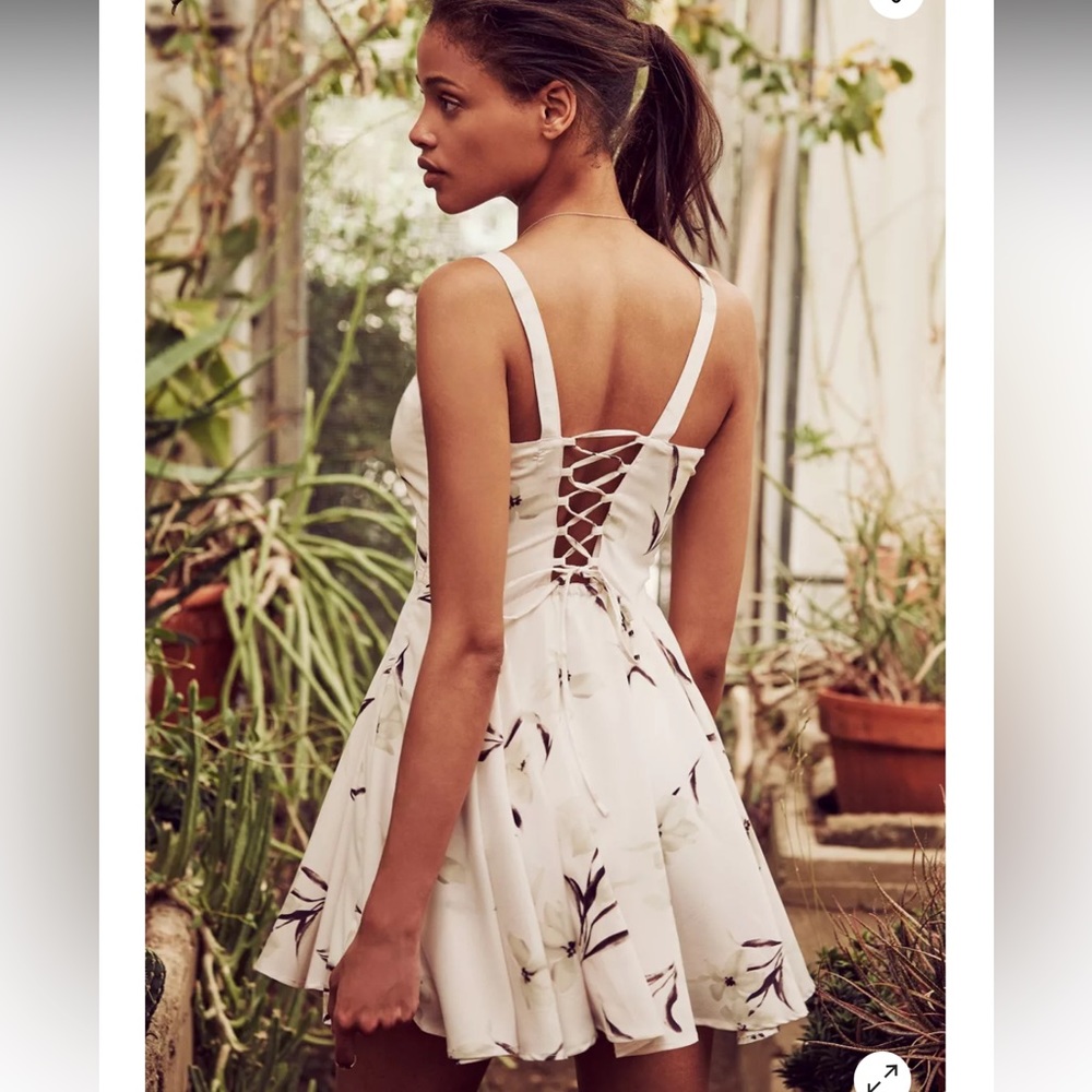 Urban Outfitters Margot Crepe Floral Day Dress